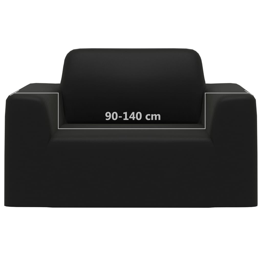 Sofaovertrekk polyester svart