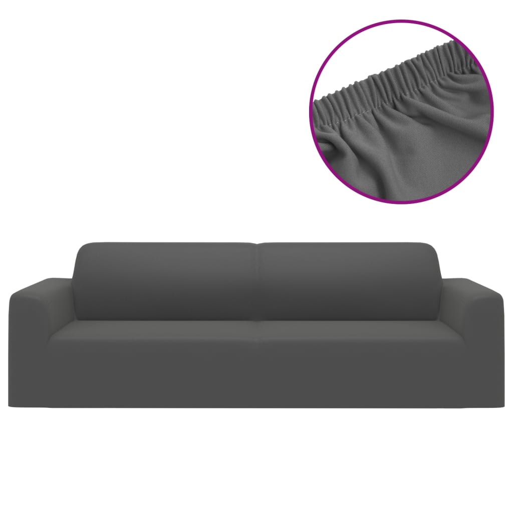 3-seters sofaovertrekk polyester antrasitt