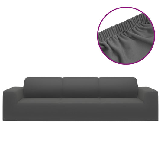 4-seters sofaovertrekk polyester antrasitt