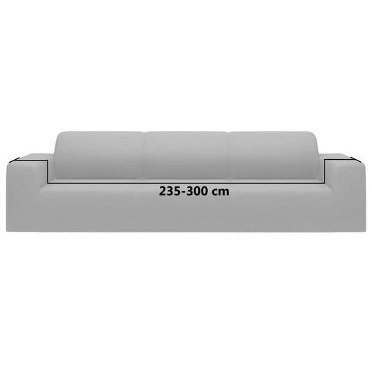 4-seters sofaovertrekk polyester grå