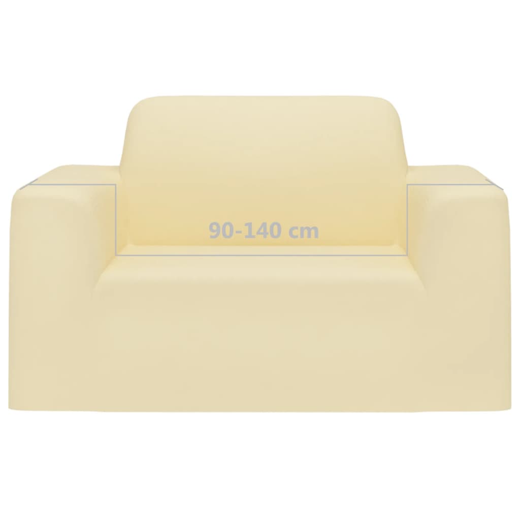 Sofaovertrekk polyester kremhvit