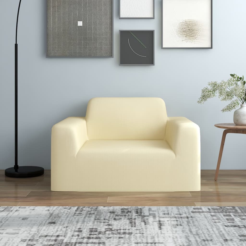 Sofaovertrekk polyester kremhvit