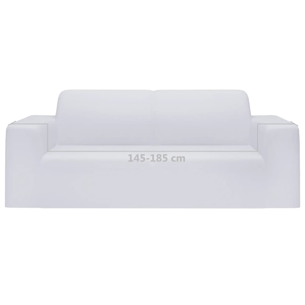 2-seters sofaovertrekk polyester hvit