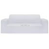 2-seters sofaovertrekk polyester hvit
