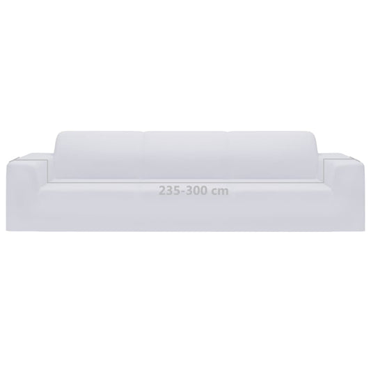 4-seters sofaovertrekk polyester hvit