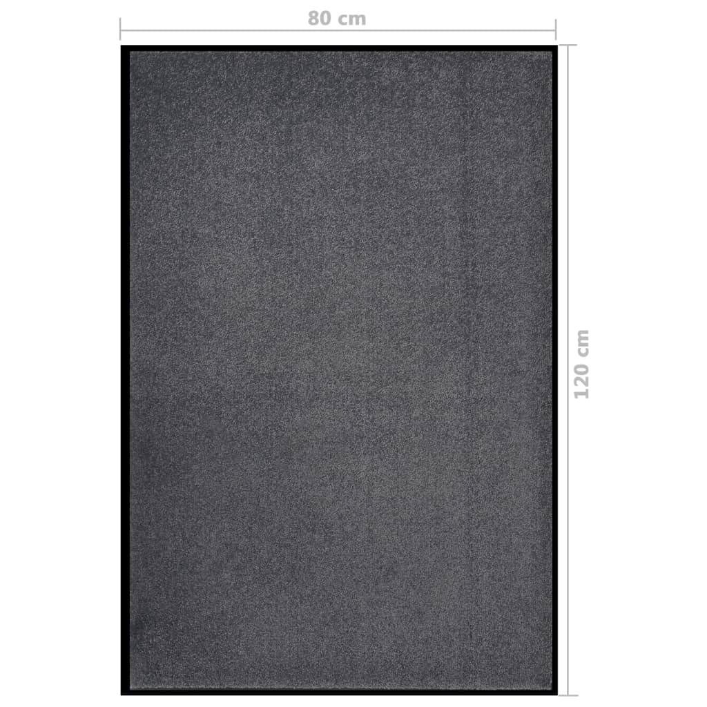 Dørmatte antrasitt 80x120 cm