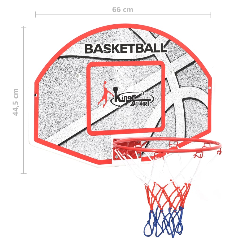 Veggmontert basketballsett 5 deler 66x44,5 cm