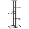 Blomsterstativ med 5 etasjer 43x22x98 cm svart metall