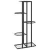 Blomsterstativ med 5 etasjer 43x22x98 cm svart metall