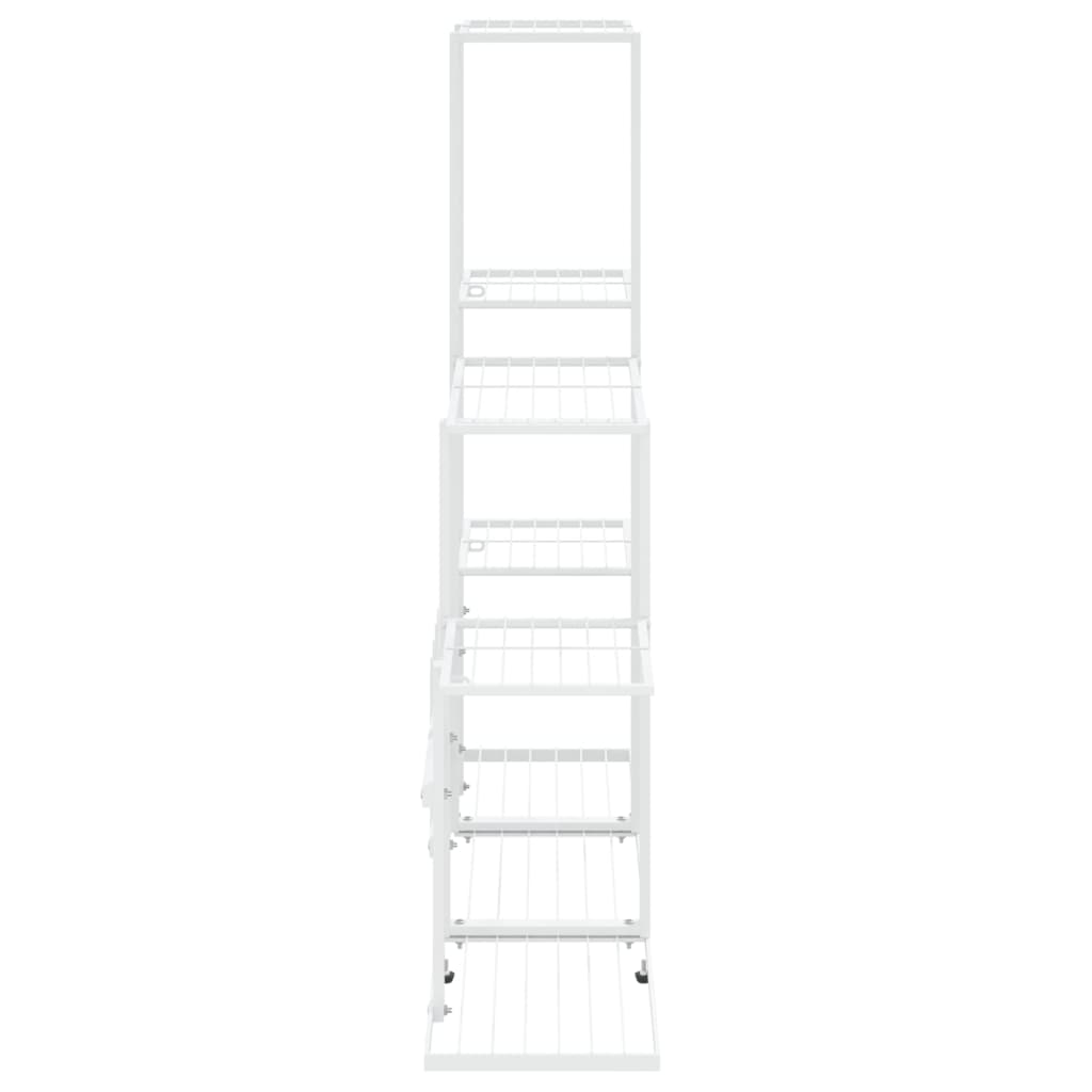 Blomsterstativ 94,5x25x88 cm hvit metall