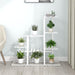 Blomsterstativ 94,5x25x88 cm hvit metall