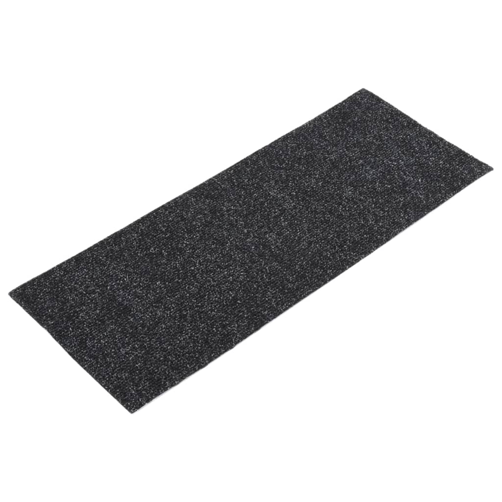 Trappematter selvklebende 15 stk 60x25 cm svarte rektangulære