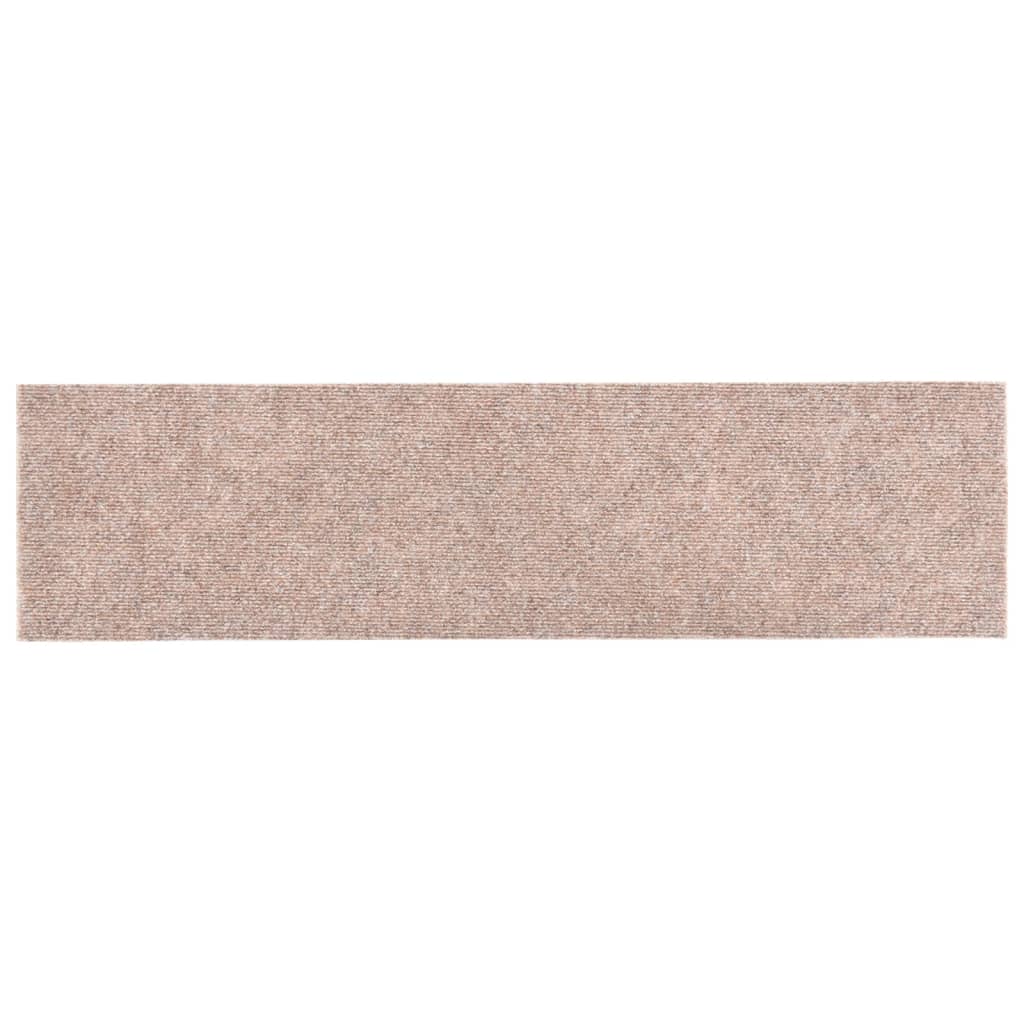 Trappematter selvklebende 15 stk 76x20 cm lysebrune rektangulære