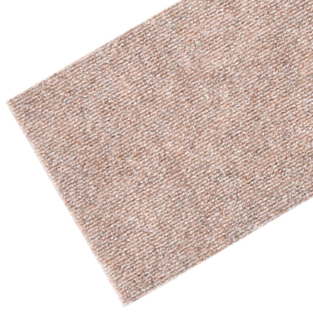 Trappematter selvklebende 15 stk 76x20 cm lysebrune rektangulære