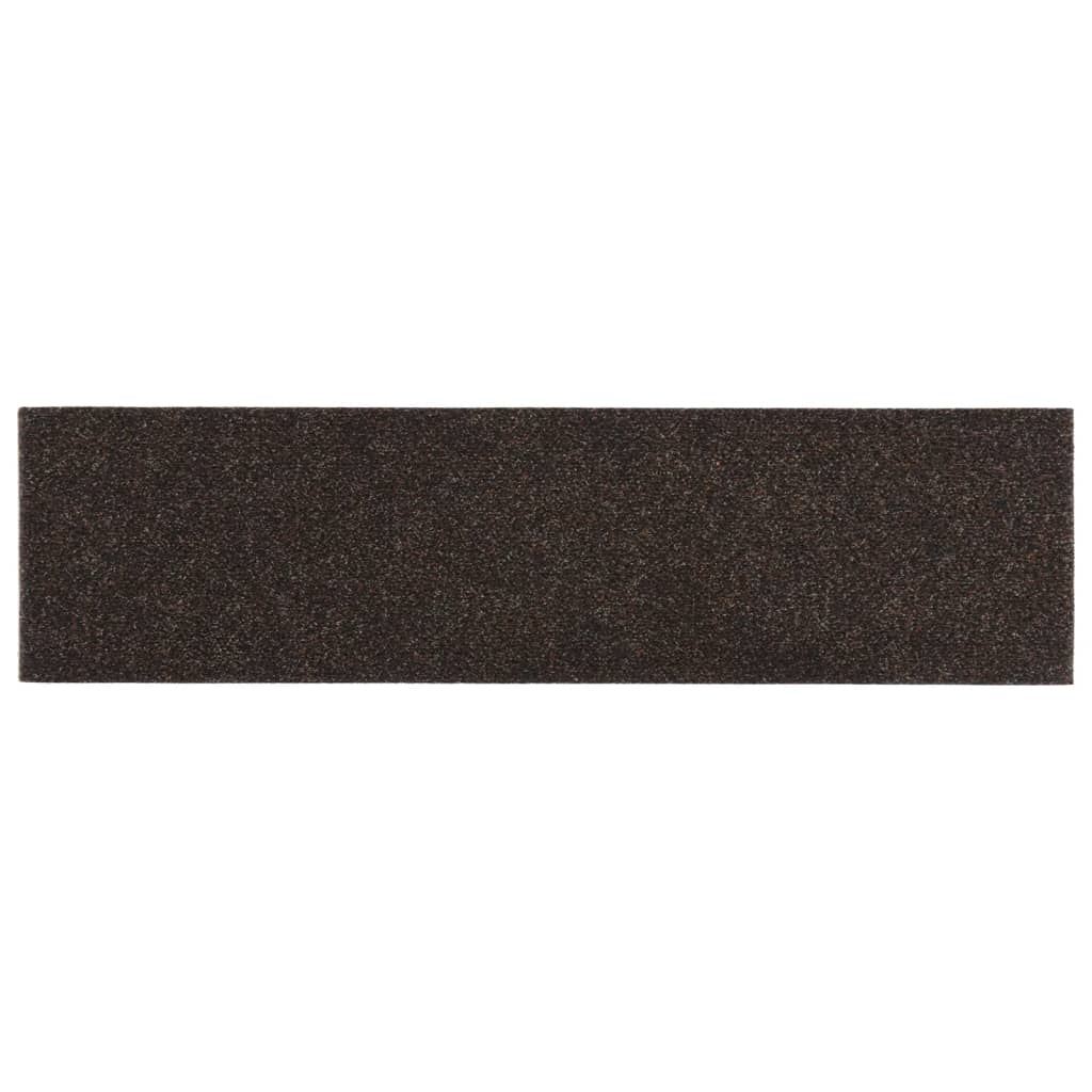 Trappematter selvklebende 15 stk 76x20 cm mørkebrune rektangulære