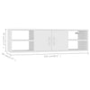 Vegghylle hvit 102x30x29 cm konstruert tre