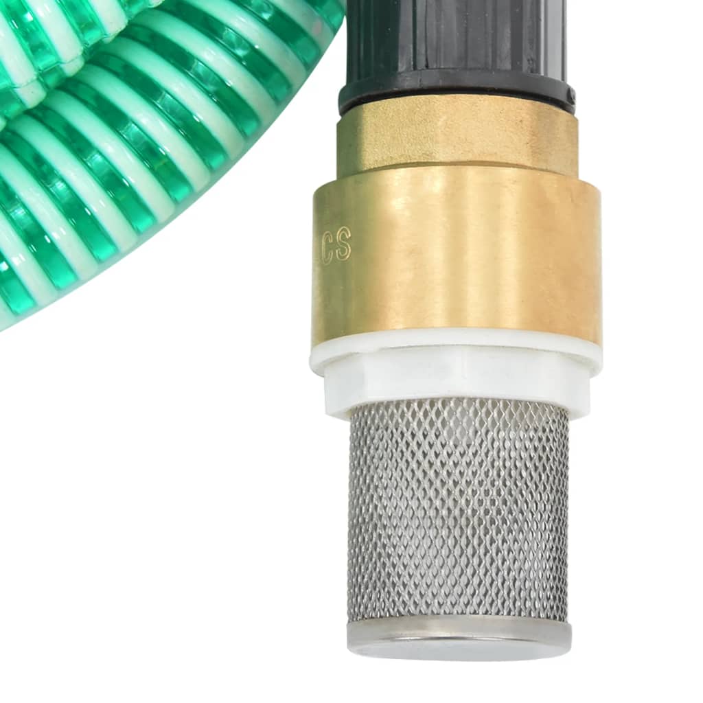 Sugeslange med messingkoblinger grønn 1,1" 20 m PVC