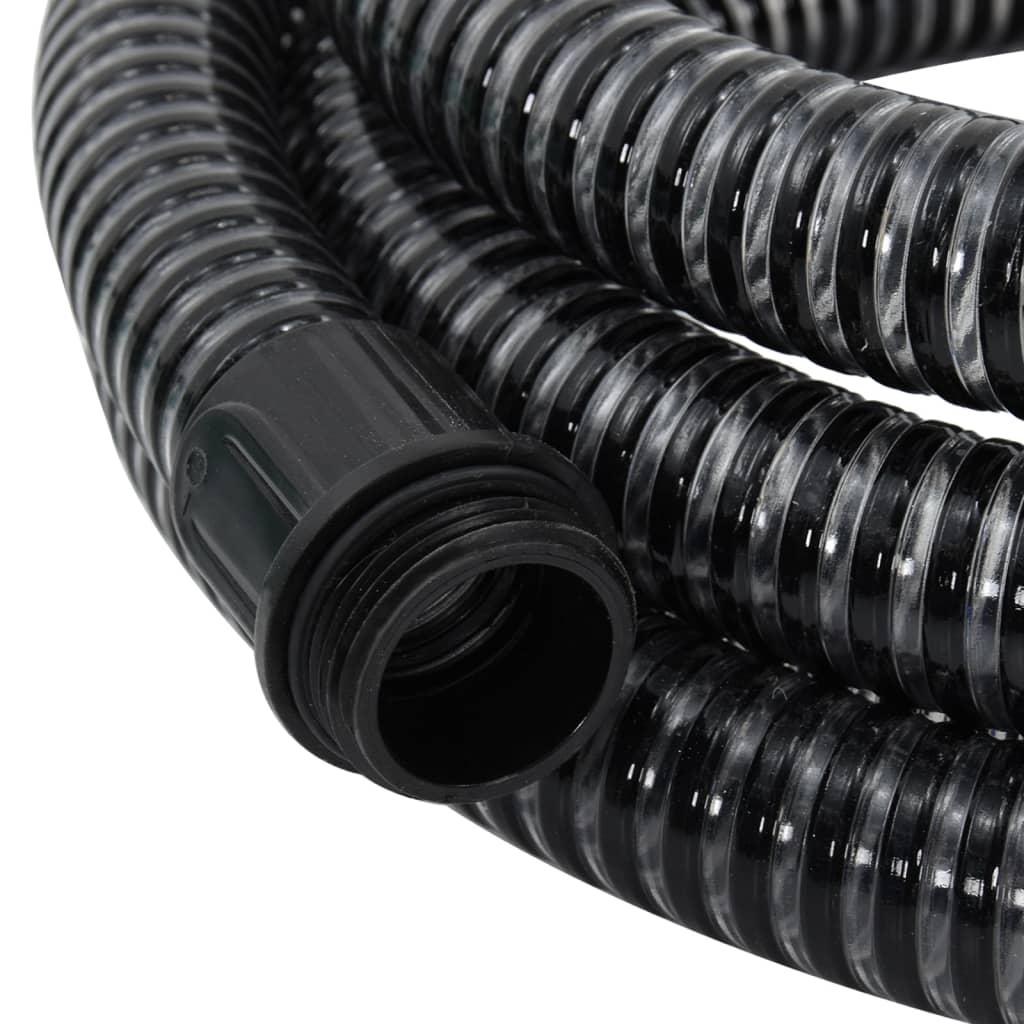 Sugeslange med messingkoblinger svart 1,1" 20 m PVC