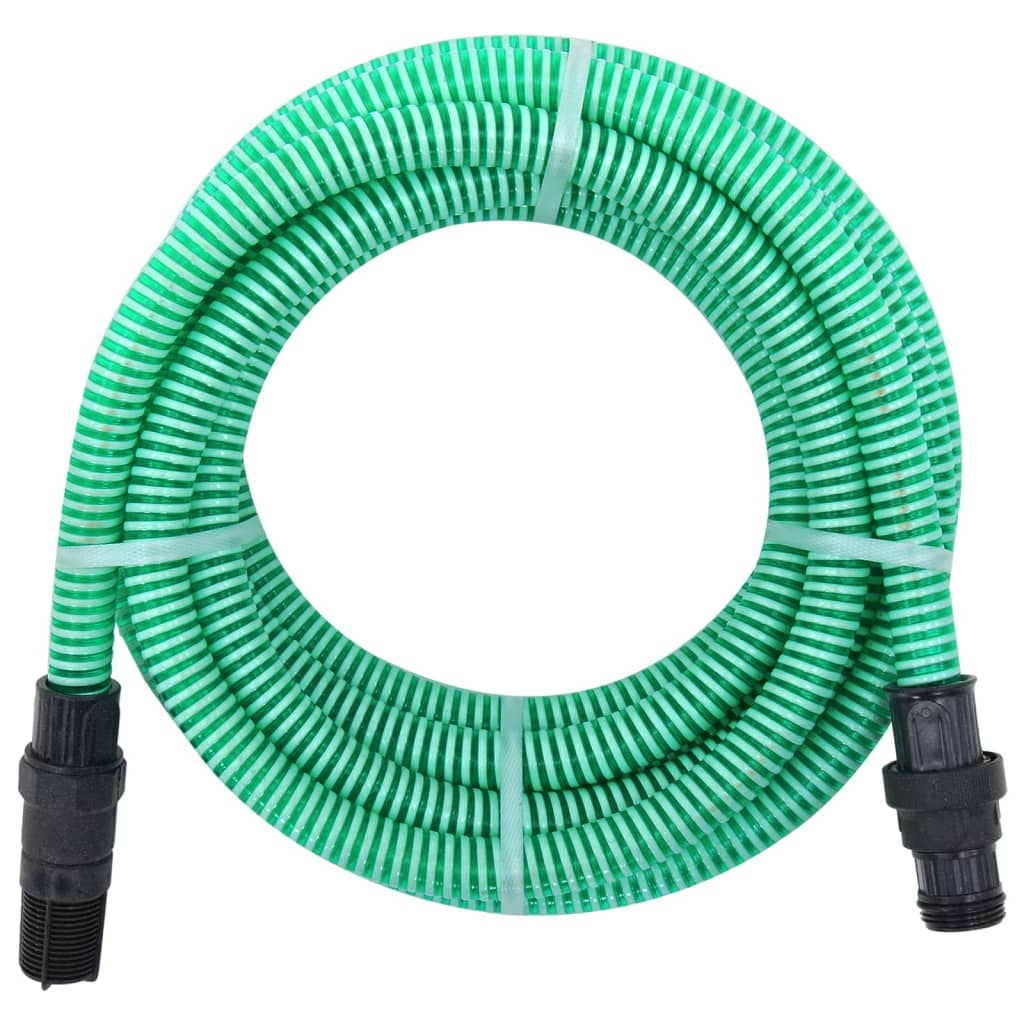 Sugeslange med messingkoblinger grønn 1,1" 10 m PVC