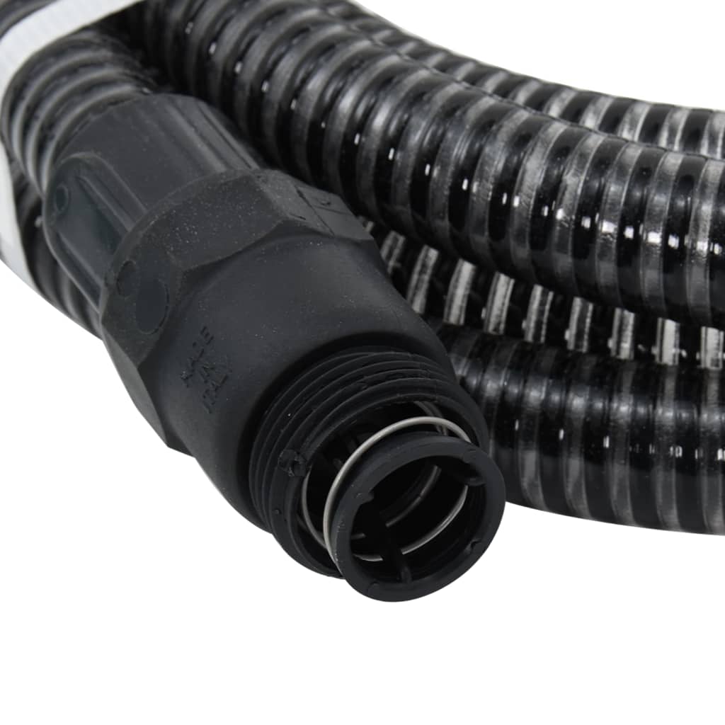 Sugeslange med messingkoblinger svart 1,1" 4 m PVC