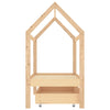Ramme for barneseng med skuff heltre furu 70x140 cm