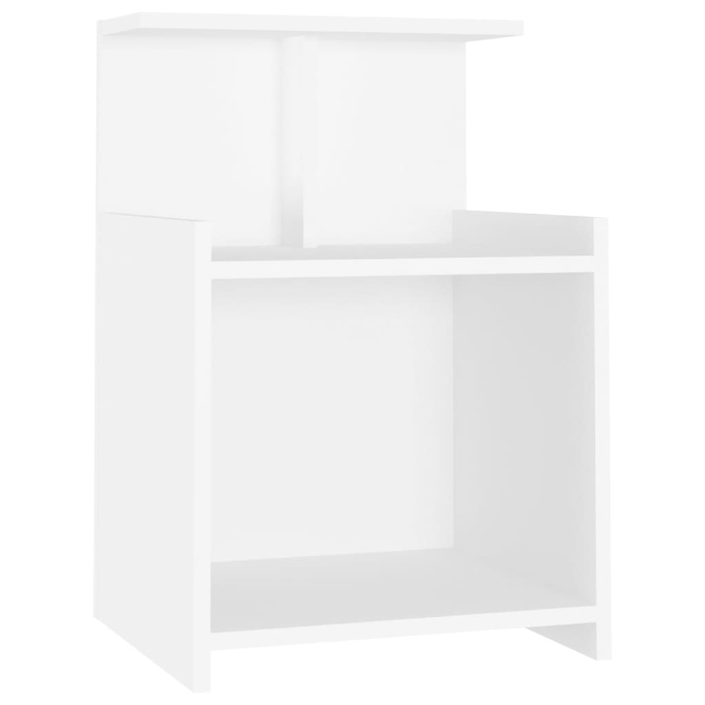Nattbord 2 stk hvit 40x35x60 cm konstruert tre