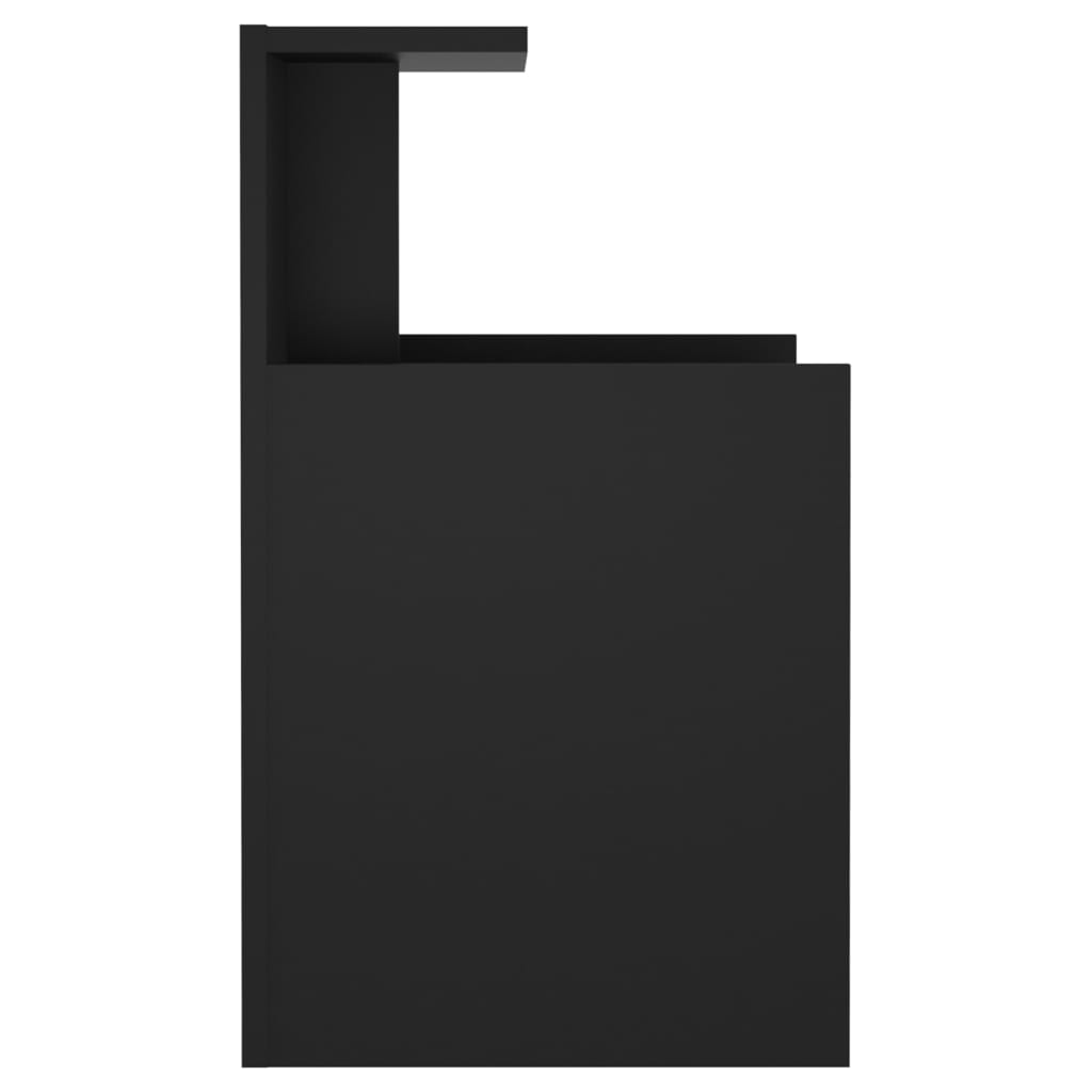 Nattbord 2 stk svart 40x35x60 cm konstruert tre