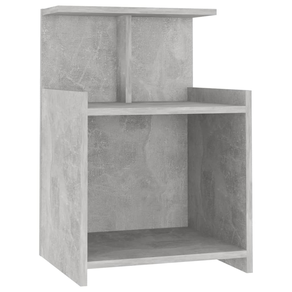Nattbord betonggrå 40x35x60 cm konstruert tre