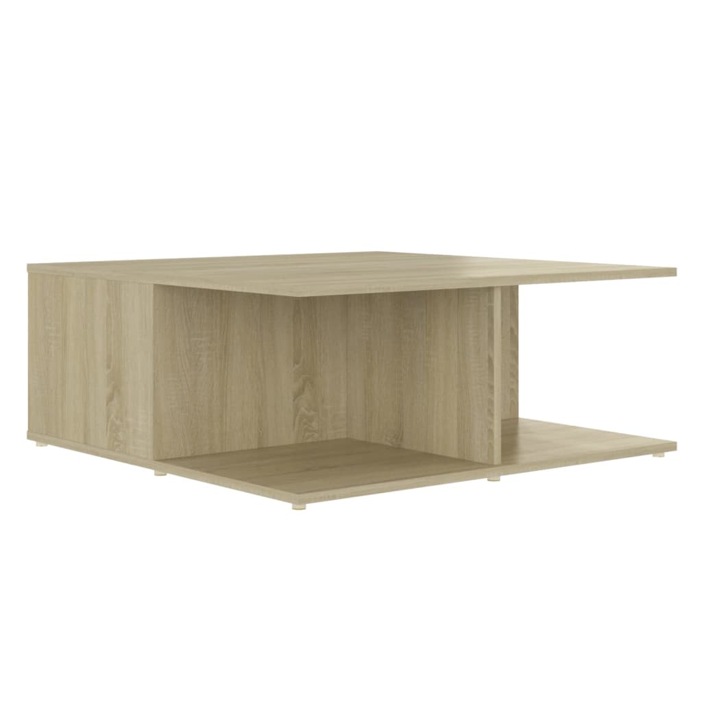 Salongbord sonoma eik 80x80x31 cm konstruert tre