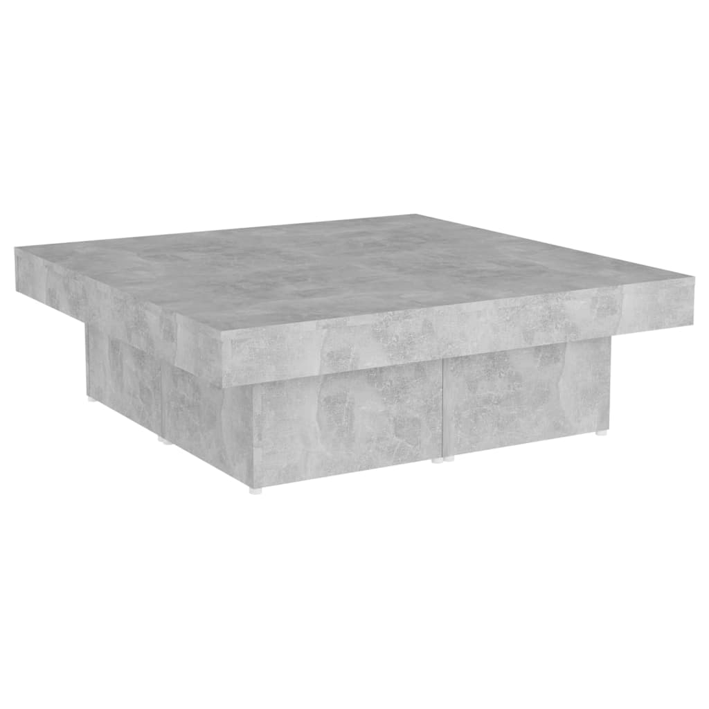 Salongbord betonggrå 90x90x28 cm konstruert tre