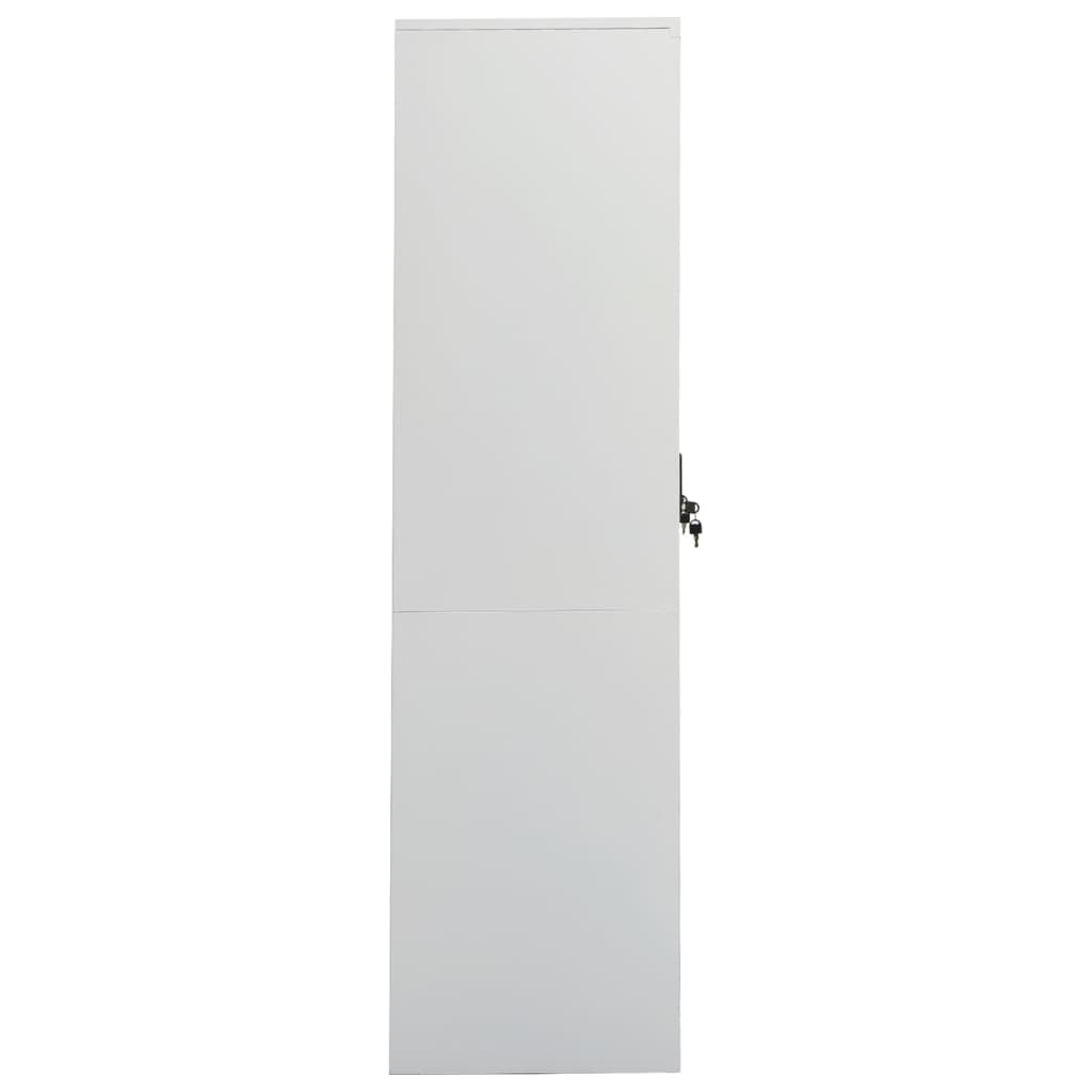 Garderobe lysegrå 80x50x180 cm stål