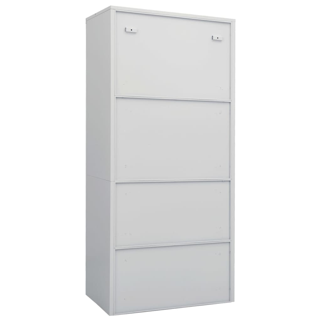 Garderobe lysegrå 80x50x180 cm stål