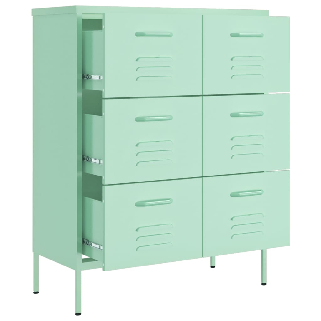 Kommode mynte 80x35x101,5 cm stål