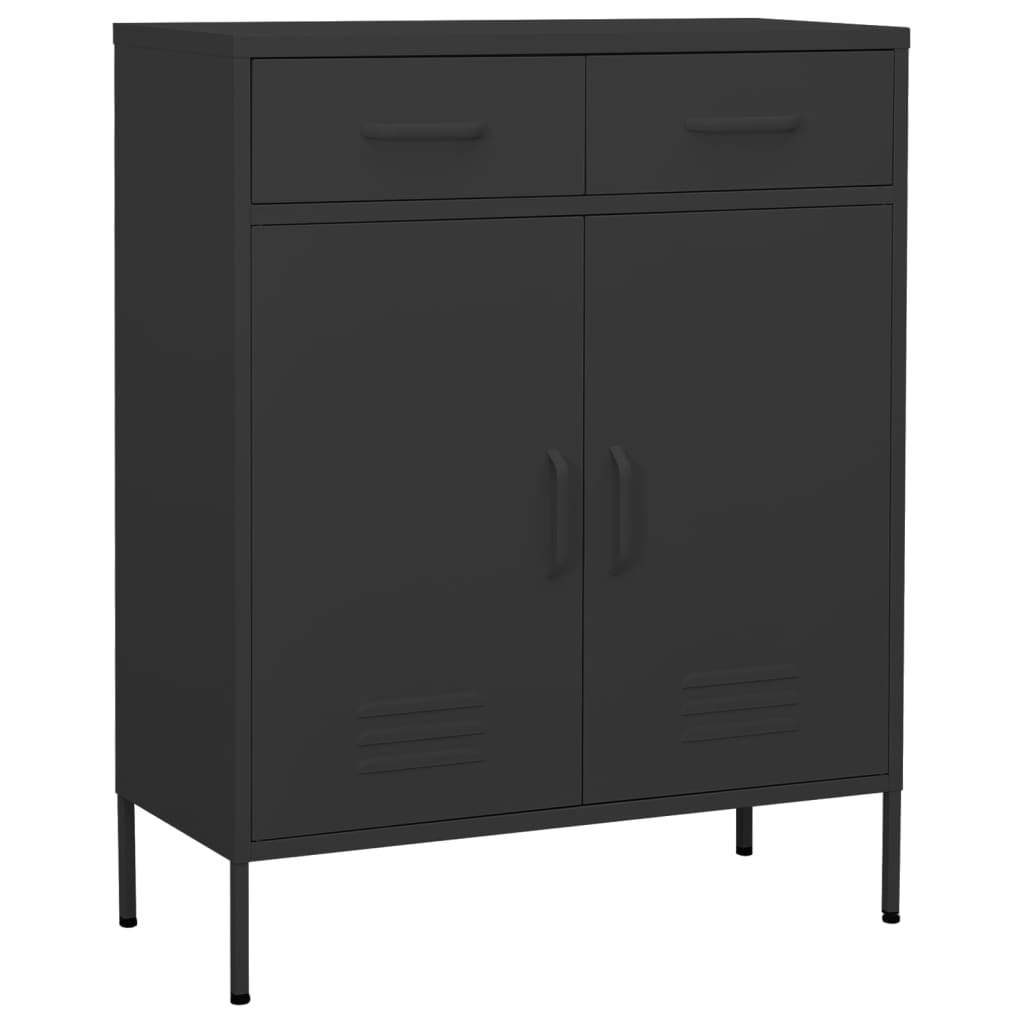 Oppbevaringsskap antrasitt 80x35x101,5 cm stål