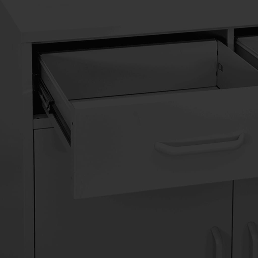 Oppbevaringsskap antrasitt 80x35x101,5 cm stål