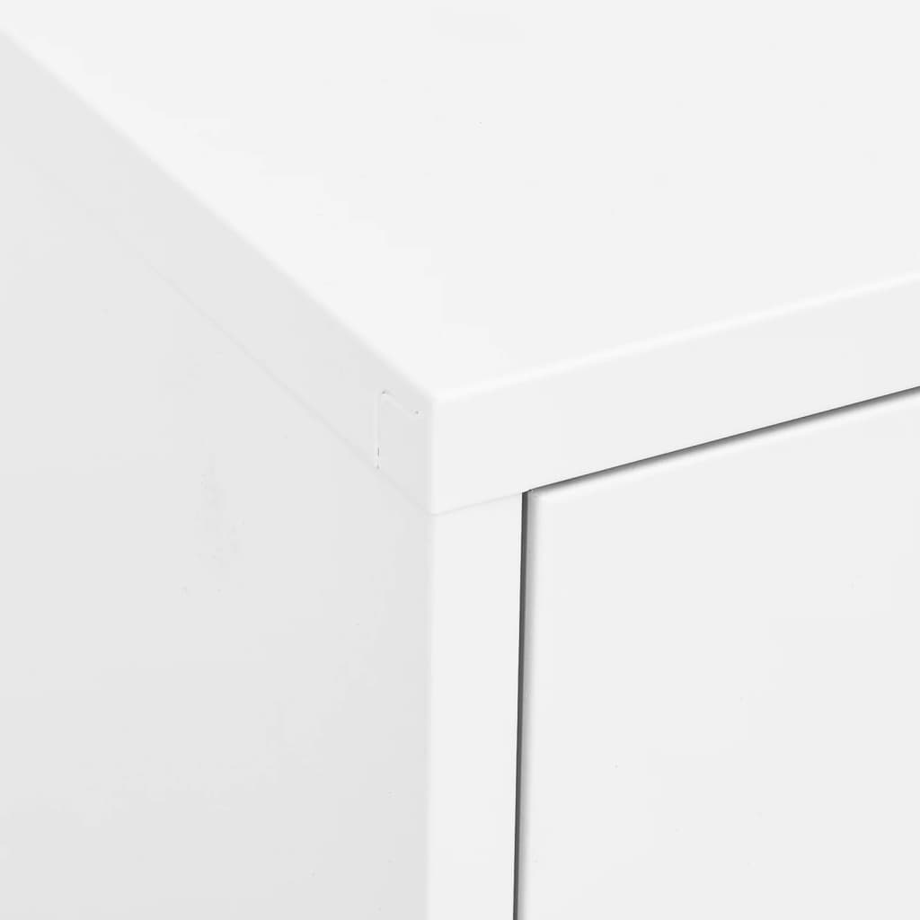 Oppbevaringsskap hvit 80x35x101,5 cm stål