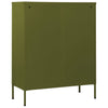 Kommode olivengrønn 80x35x101,5 cm stål
