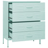 Kommode myntegrønn 80x35x101,5 cm stål