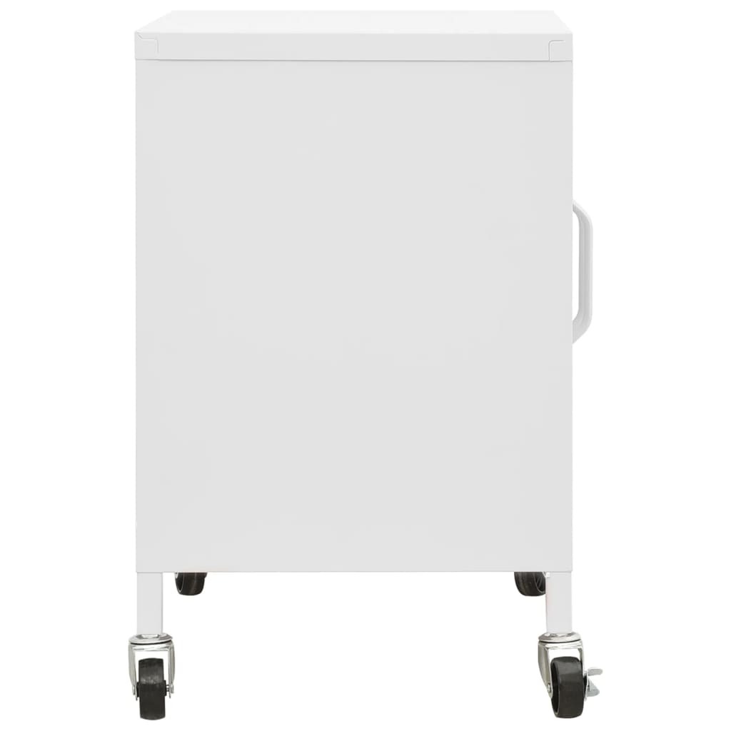 Oppbevaringsskap hvit 60x35x56 cm stål