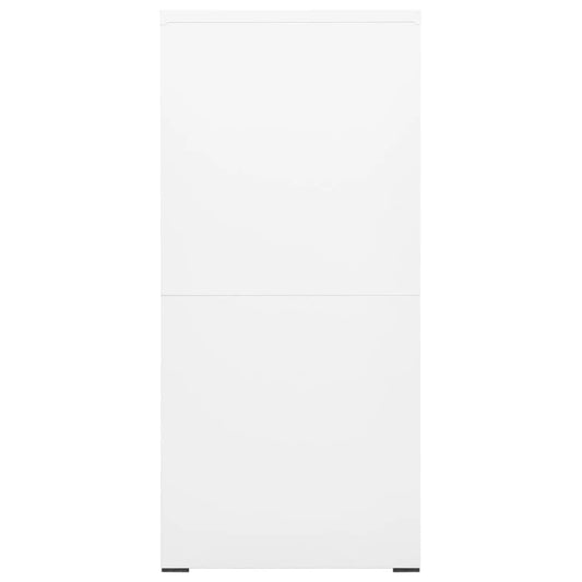 Arkivskap 46x62x133 cm stål hvit