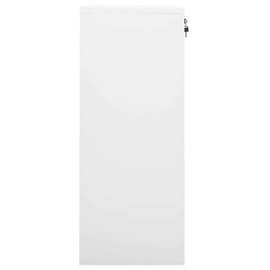 Kontorskap hvit 90x40x102 cm stål