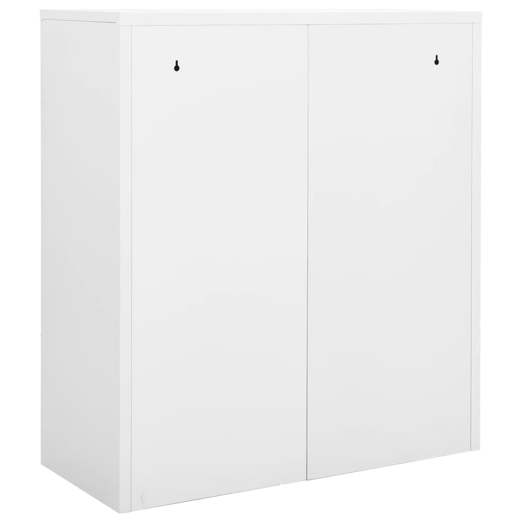 Kontorskap hvit 90x40x102 cm stål