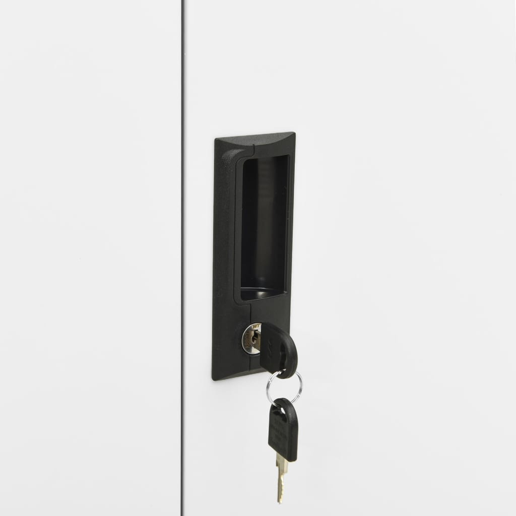 Kontorskap hvit 90x40x102 cm stål