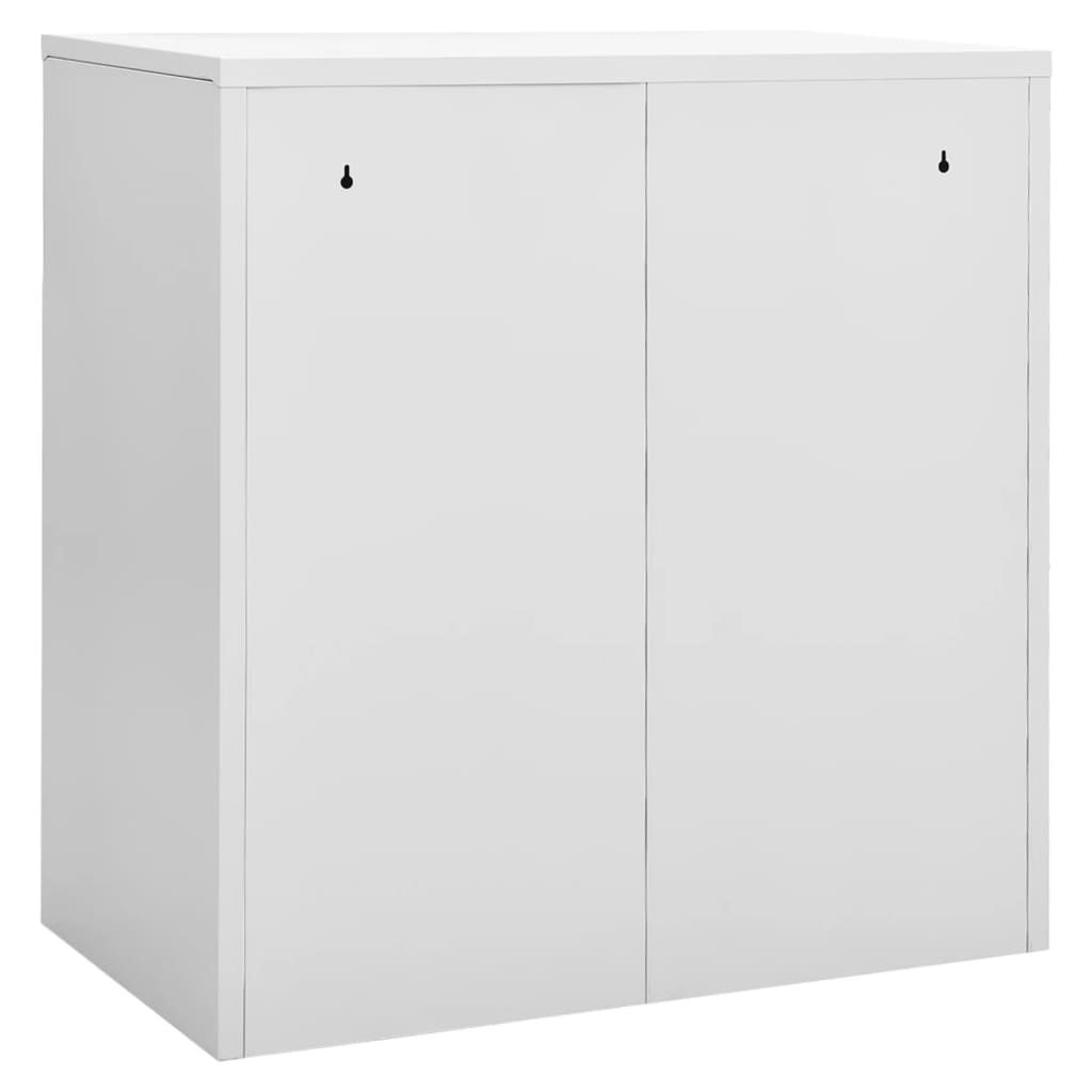 Oppbevaringsskap lysegrå og rød 90x45x92,5 cm stål