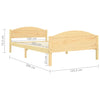 Sengeramme heltre furu 120x200 cm