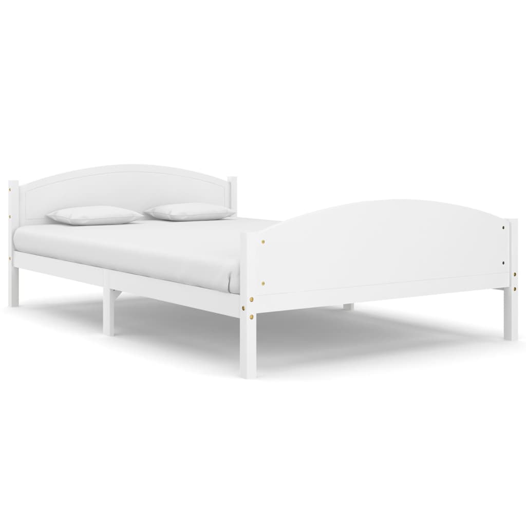 Sengeramme hvit heltre furu 140x200 cm