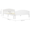 Sengeramme hvit heltre furu 140x200 cm