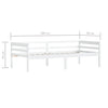 Sengeramme hvit heltre furu 90x200 cm