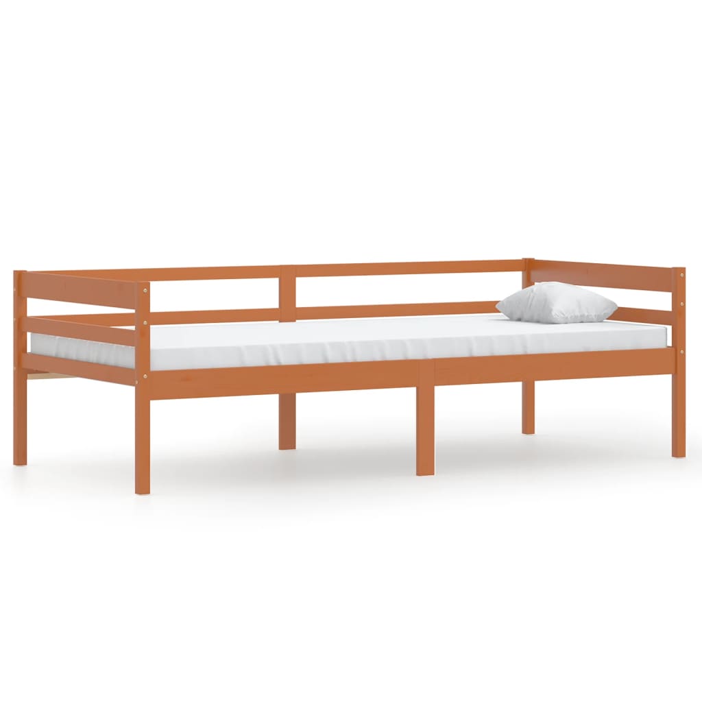 Sengeramme honningbrun heltre furu 90x200 cm
