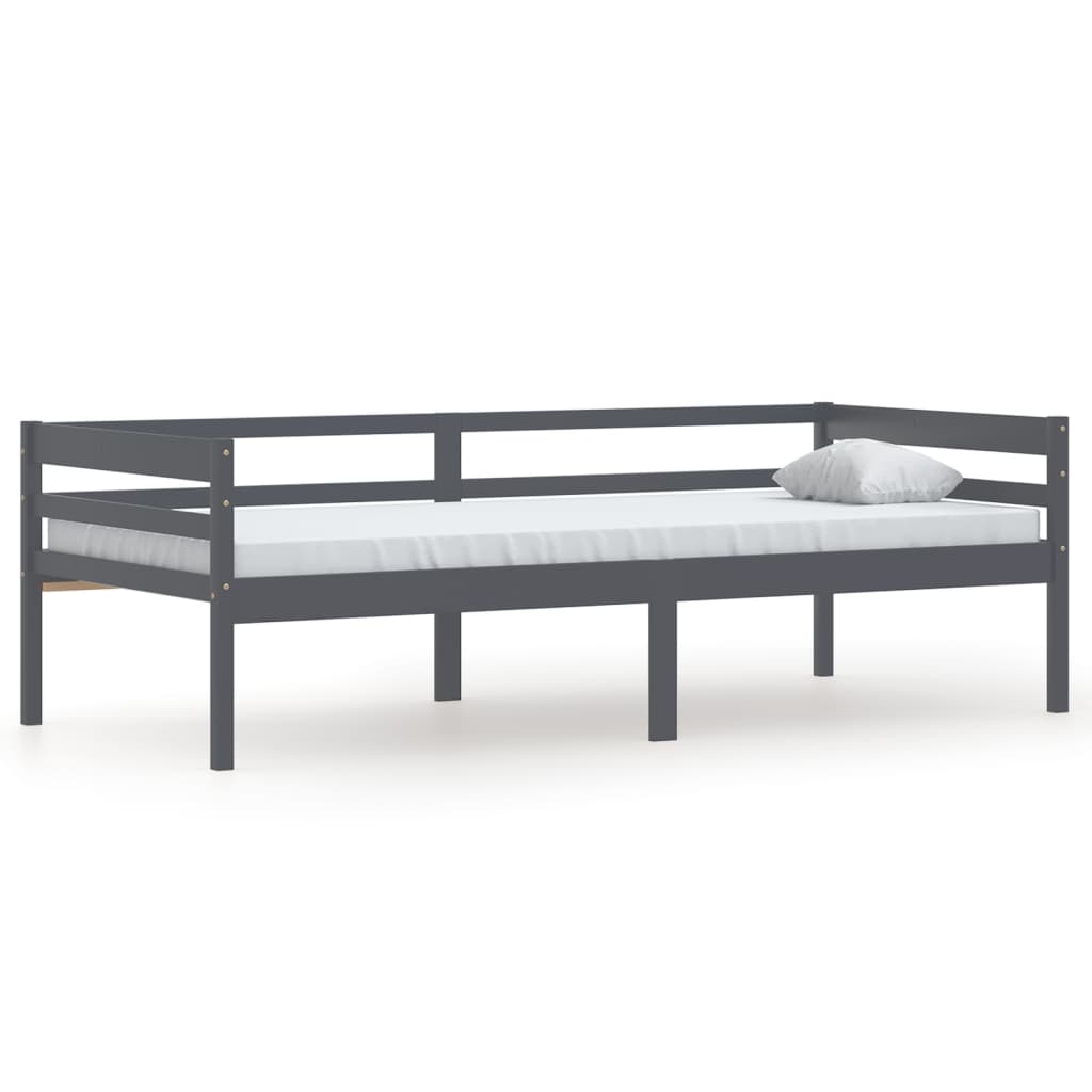 Sengeramme mørkegrå heltre furu 90x200 cm